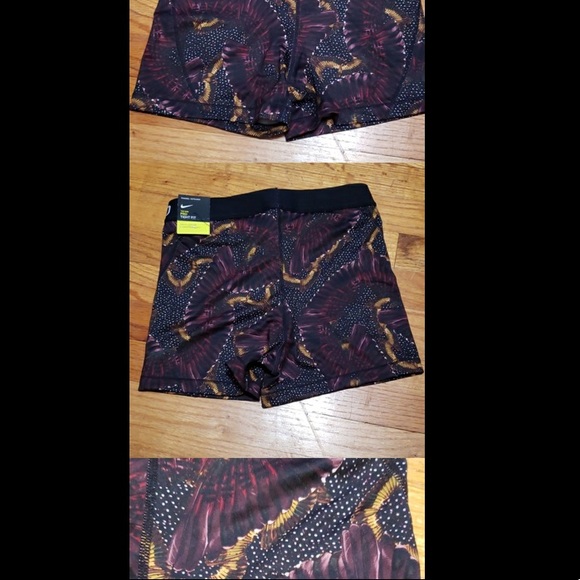 Nike Pants - Maroon and Gold Wing Pattern Nike Pro Spandex